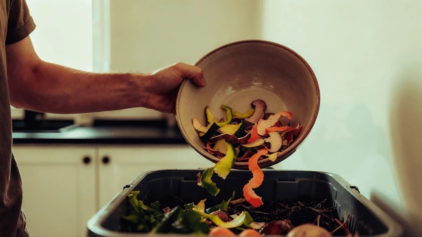 Kitchen scraps for compost